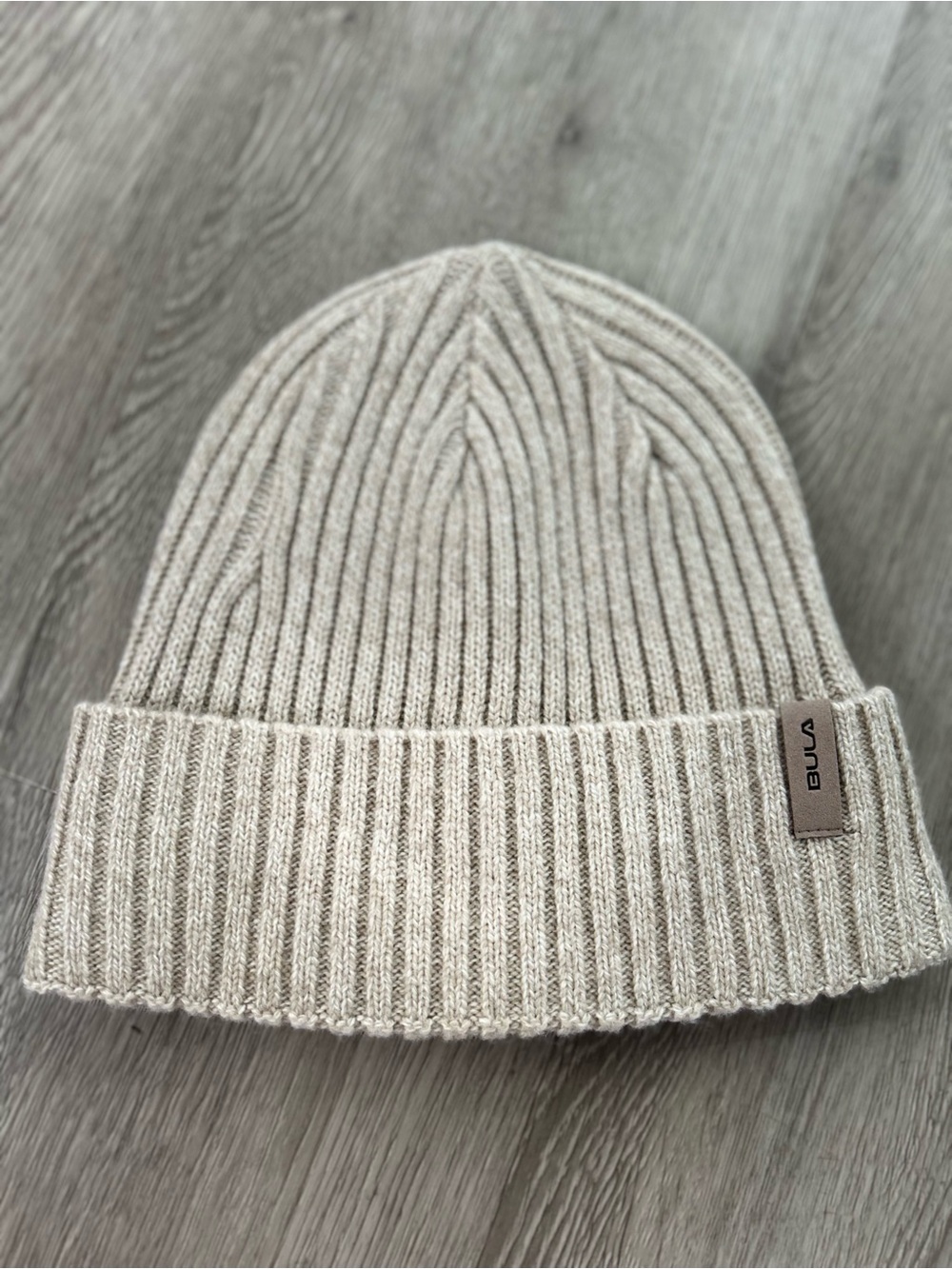 Bula Ski Beanie Hat. Lichen/Oatmeal cable knit. Excellent condition. One Size